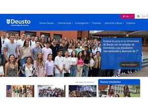 Universidad de Deusto's official website homepage screenshot