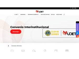 Universidad de Especialidades Turísticas's official website homepage screenshot