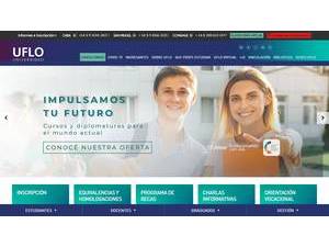 Universidad de Flores's official website homepage screenshot