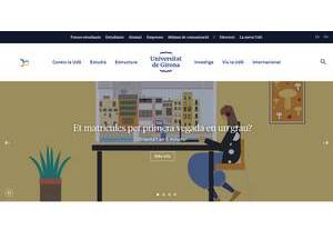 Universidad de Gerona's official website homepage screenshot