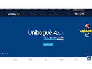 Universidad de Ibagué's official website homepage screenshot