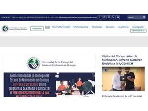 Universidad de la Ciénega del Estado de Michoacán de Ocampo's official website homepage screenshot