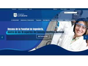 Universidad de La Sabana's official website homepage screenshot