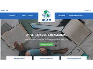 Universidad de las Américas, Nicaragua's official website homepage screenshot