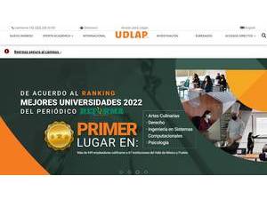 Universidad de las Américas Puebla's official website homepage screenshot