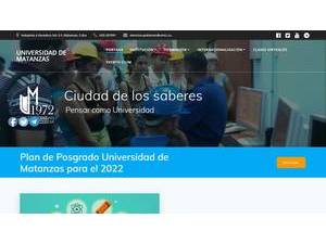 Universidad de Matanzas's official website homepage screenshot