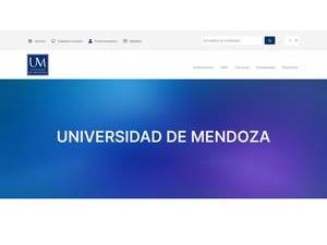Universidad de Mendoza's official website homepage screenshot