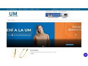Universidad de Morón's official website homepage screenshot