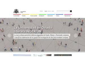 Universidad de Oviedo's official website homepage screenshot