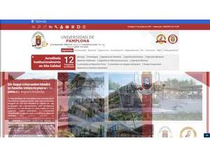 Universidad de Pamplona's official website homepage screenshot