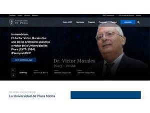 Universidad de Piura's official website homepage screenshot