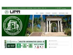 Universidad de Puerto Rico, Recinto Universitario de Mayagüez's official website homepage screenshot