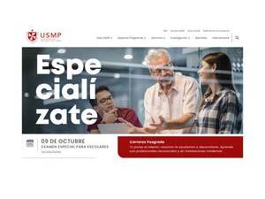 Universidad de San Martín de Porres's official website homepage screenshot