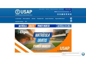 Universidad de San Pedro Sula's official website homepage screenshot