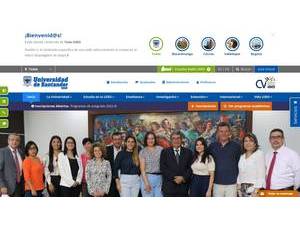 Universidad de Santander's official website homepage screenshot