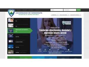 Universidad de Sonsonate's official website homepage screenshot