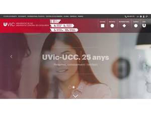 Universidad de Vich - Universidad Central de Cataluña's official website homepage screenshot
