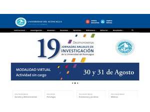 Universidad del Aconcagua's official website homepage screenshot