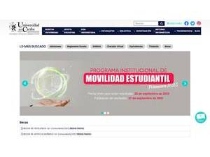 Universidad del Caribe, Mexico's official website homepage screenshot