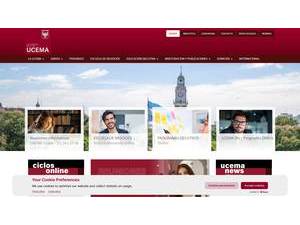 Universidad del CEMA's official website homepage screenshot