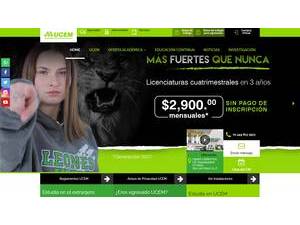 Universidad del Centro de México's official website homepage screenshot