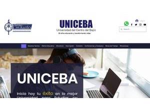 Universidad del Centro del Bajío's official website homepage screenshot
