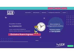Universidad del Distrito Federal S.C.'s official website homepage screenshot