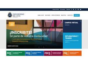Universidad del Este's official website homepage screenshot