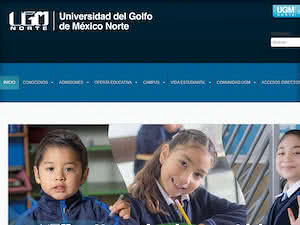 Universidad del Golfo de México Norte's official website homepage screenshot