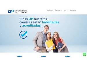 Universidad del Pacifico, Paraguay's official website homepage screenshot