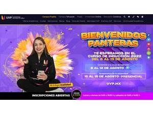 Universidad del Valle de Puebla S.C.'s official website homepage screenshot