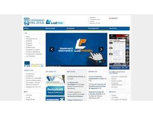 Universidad del Zulia's official website homepage screenshot