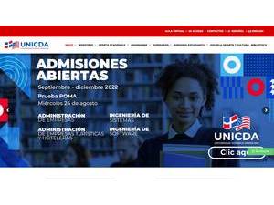 Universidad Domínico-Americana's official website homepage screenshot