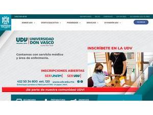 Universidad Don Vasco A.C.'s official website homepage screenshot