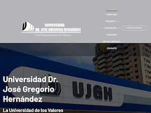 Universidad Dr. José Gregorio Hernández's official website homepage screenshot