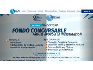 Universidad Especializada de Las Americas's official website homepage screenshot