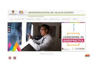 Universidad Estatal del Valle de Ecatepec's official website homepage screenshot