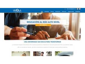 Universidad Evangélica de las Américas's official website homepage screenshot