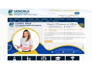Universidad Evangélica Nicaragüense Martin Luther King's official website homepage screenshot