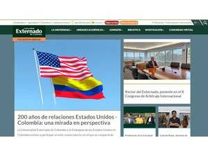 Universidad Externado de Colombia's official website homepage screenshot