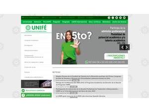 Universidad Femenina del Sagrado Corazón's official website homepage screenshot