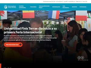 Universidad Finis Terrae's official website homepage screenshot