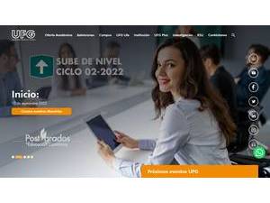 Universidad Francisco Gavidia's official website homepage screenshot