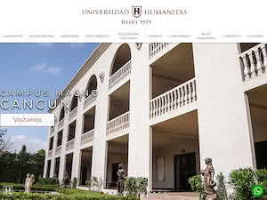 Universidad Humanitas's official website homepage screenshot