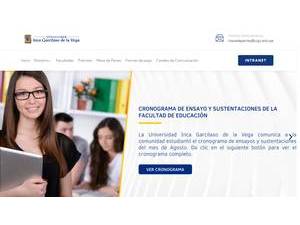 Universidad Inca Garcilaso de la Vega's official website homepage screenshot