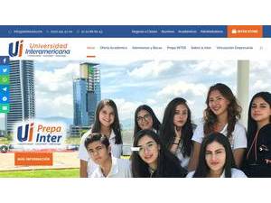 Universidad Interamericana A.C.'s official website homepage screenshot