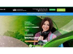 Universidad Intercontinental's official website homepage screenshot