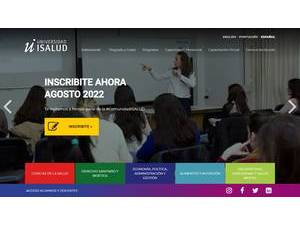 Universidad ISALUD's official website homepage screenshot
