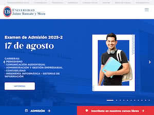 Universidad Jaime Bausate y Meza's official website homepage screenshot