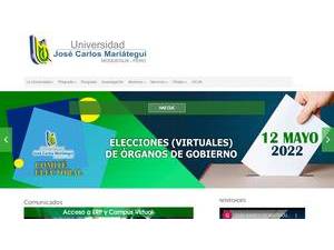 Universidad José Carlos Mariátegui's official website homepage screenshot